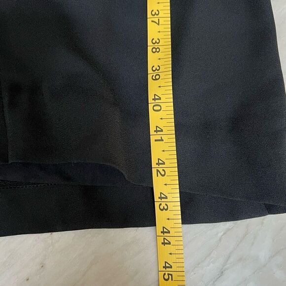 Diane Von FURSTENBERG vintage black button down midi dress shoulder pads size L - Picture 7 of 7